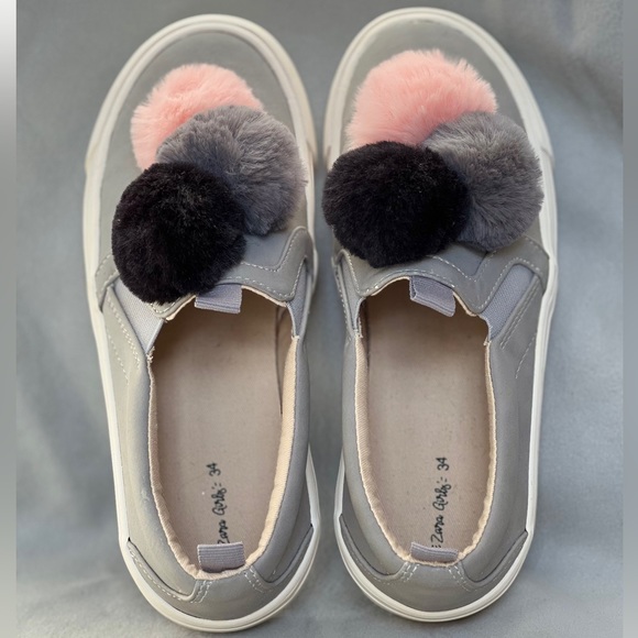 Zara Girls Grey Everyday Casual Shoes with Pompoms by Zara Girls - Picture 2 of 3